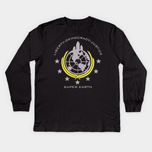 Super Earth helldivers Kids Long Sleeve T-Shirt